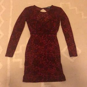 Lulus Cor-set To Go Burnout Velvet Print Dress